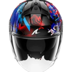 Casco Jet Shark Skwal Jet Pranz Nero Blu Rosso