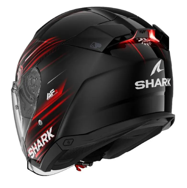 Casco Jet Skwal I3 Light-Blur Nero Rosso Bianco