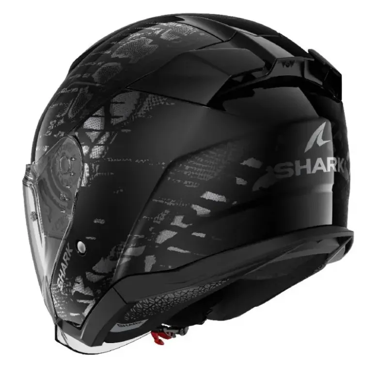Casco Jet Skwal Jet Reptaia Nero Antracite