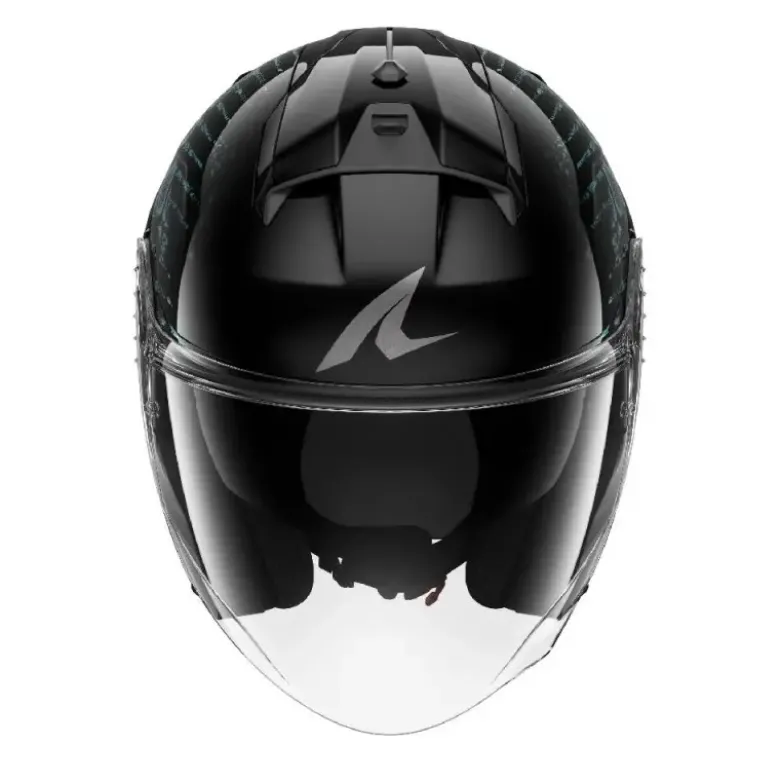 Casco Jet Skwal Reptaia Nero Viola Glitter