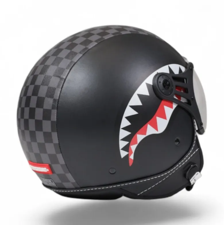 Casco Jet SprayGround Sharks in Paris Helmet Nero Grigio