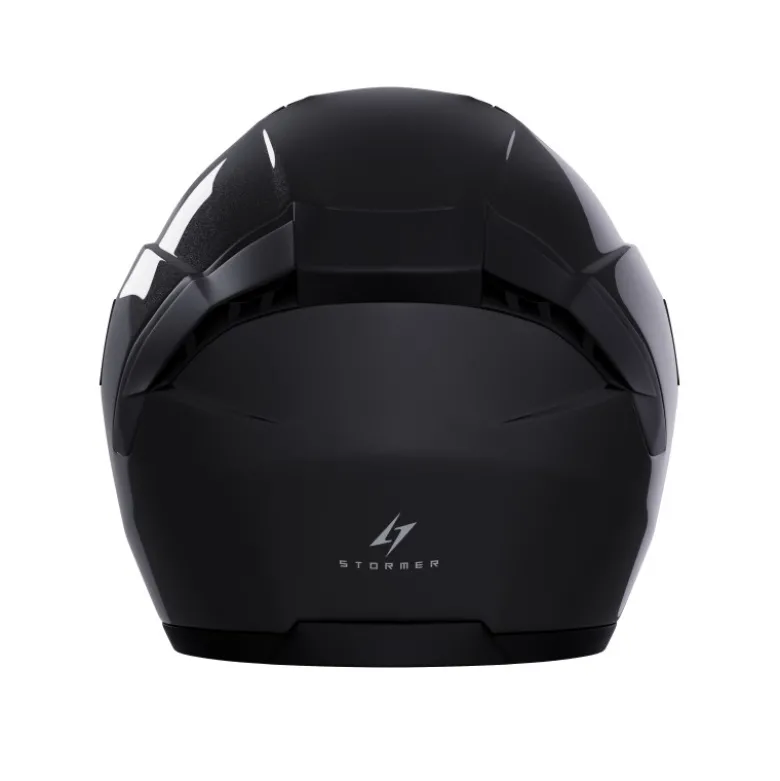 Casco Jet Stormer Run Nero Lucido
