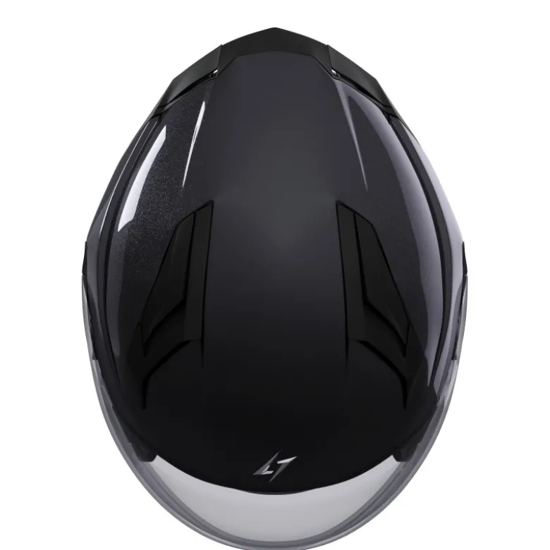 Casco Jet Stormer Run Nero Lucido
