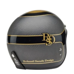 Casco Jet Vintage Bell Custom 500 Carbon 2025 Roland Sands Player Grigio Opaco Nero Oro