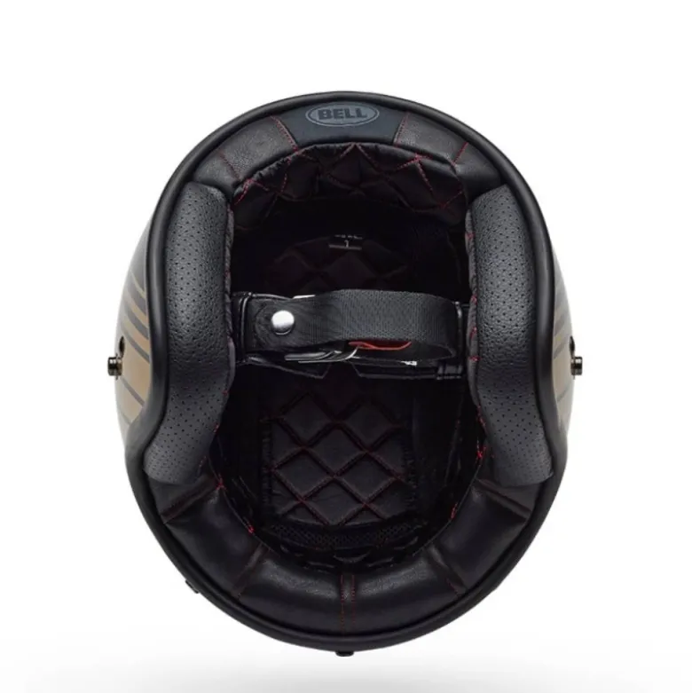 Casco Jet Vintage Bell Custom 500 2025 Edge Marrone Oro Metallizzato