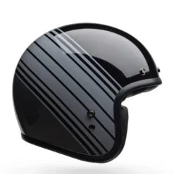 Casco Jet Vintage Bell Custom 500 2025 Edge Nero Grigio Metallizzato