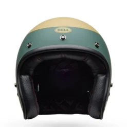 Casco Jet Vintage Bell Custom 500 2025 Parlor Smeraldo Oro Verde Opaco