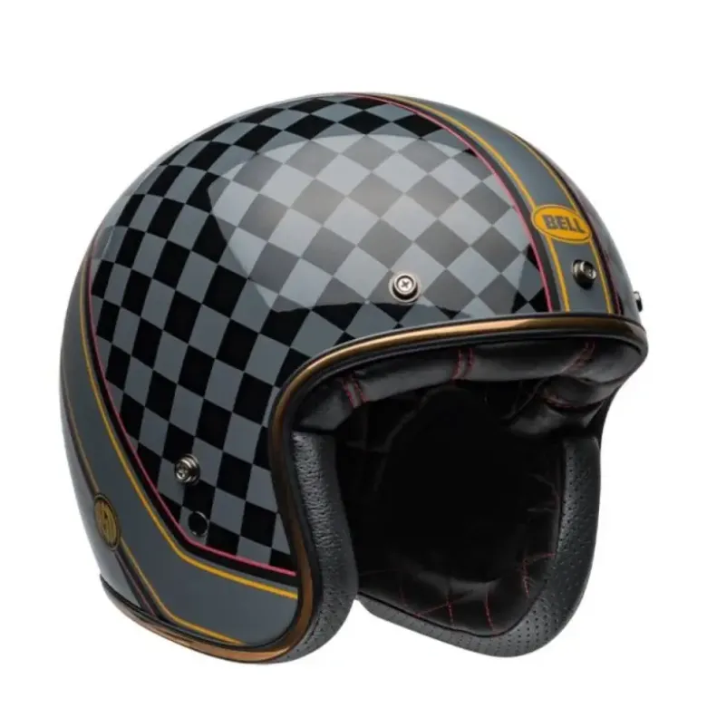 Casco Jet Vintage Bell Custom 500 2025 Roland Sand Wreakers Nero Oro Opaco Lucido