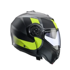 Casco Modulare Caberg Duke Evo Indy Grigio Metallizzato Opaco Giallo Fluo Nero