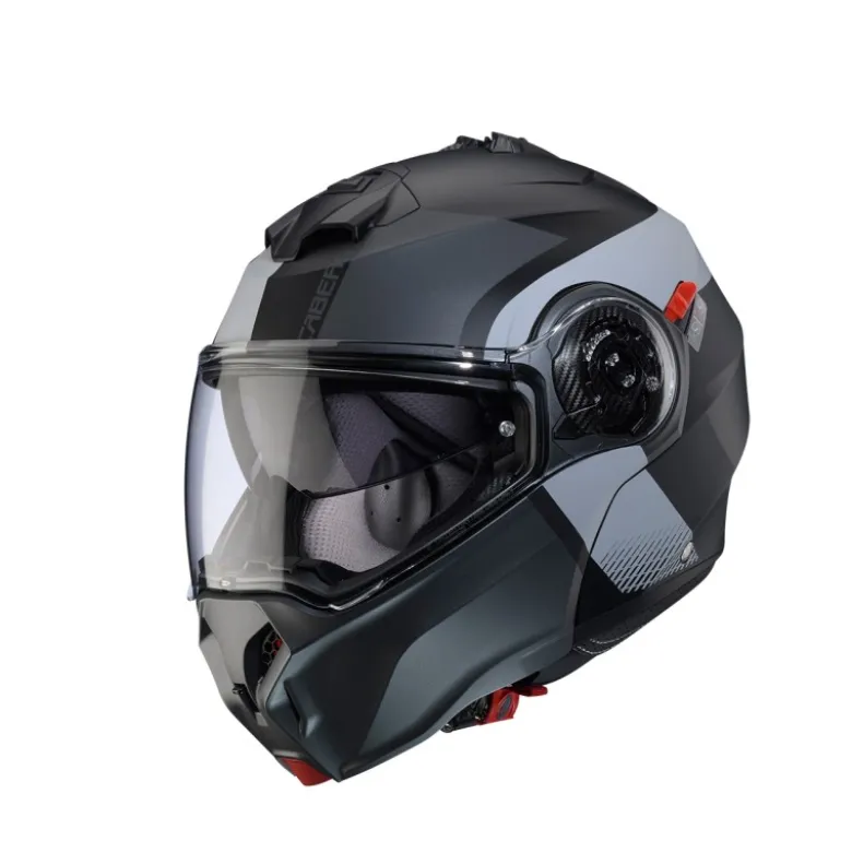 Casco Modulare Caberg Duke Evo Indy Nero Opaco Grigio Metallizzato