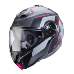 Casco Modulare Caberg Duke Evo Move Antracite Opaco Nero Fucsia