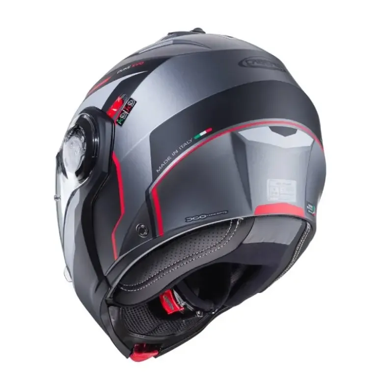 Casco Modulare Caberg Duke Evo Move Antracite Opaco Nero Rosso