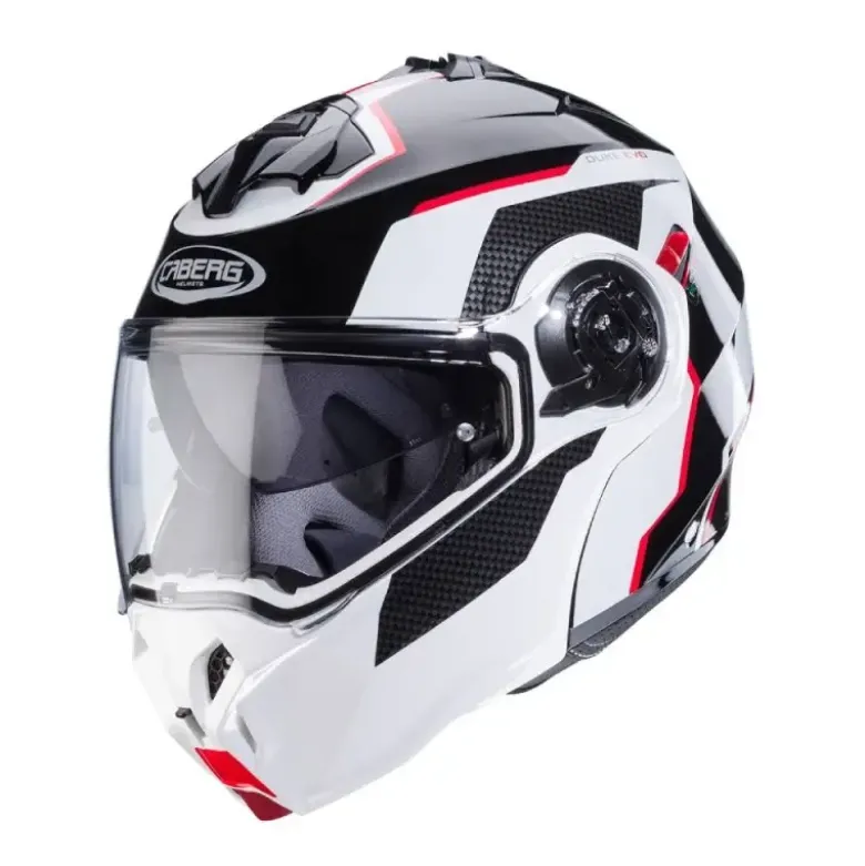 Casco Modulare Caberg Duke Evo Move Bianco Nero Rosso