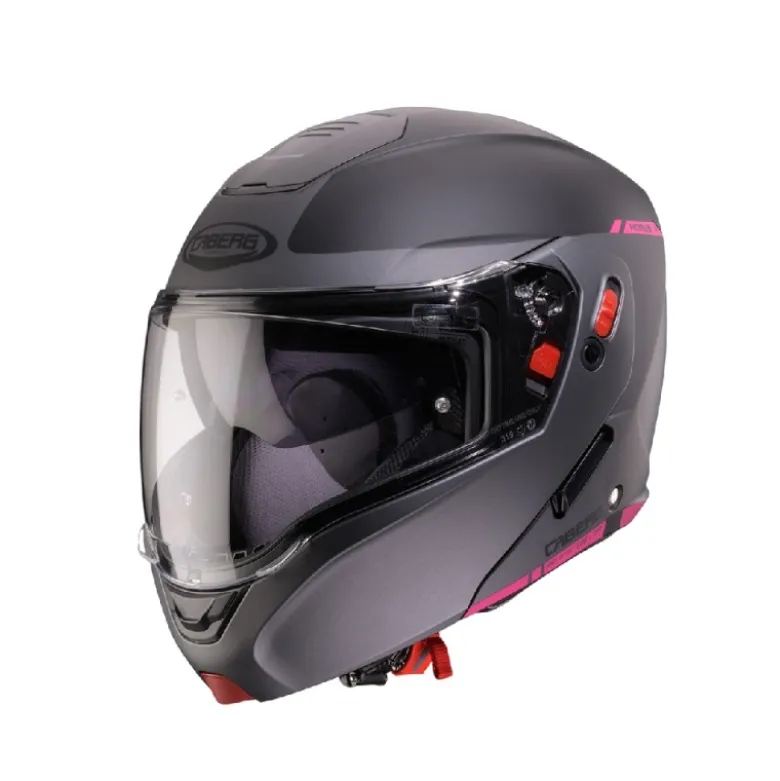 Casco Modulare Caberg Horus X Ray Nero Grigio Fuchsia Opaco