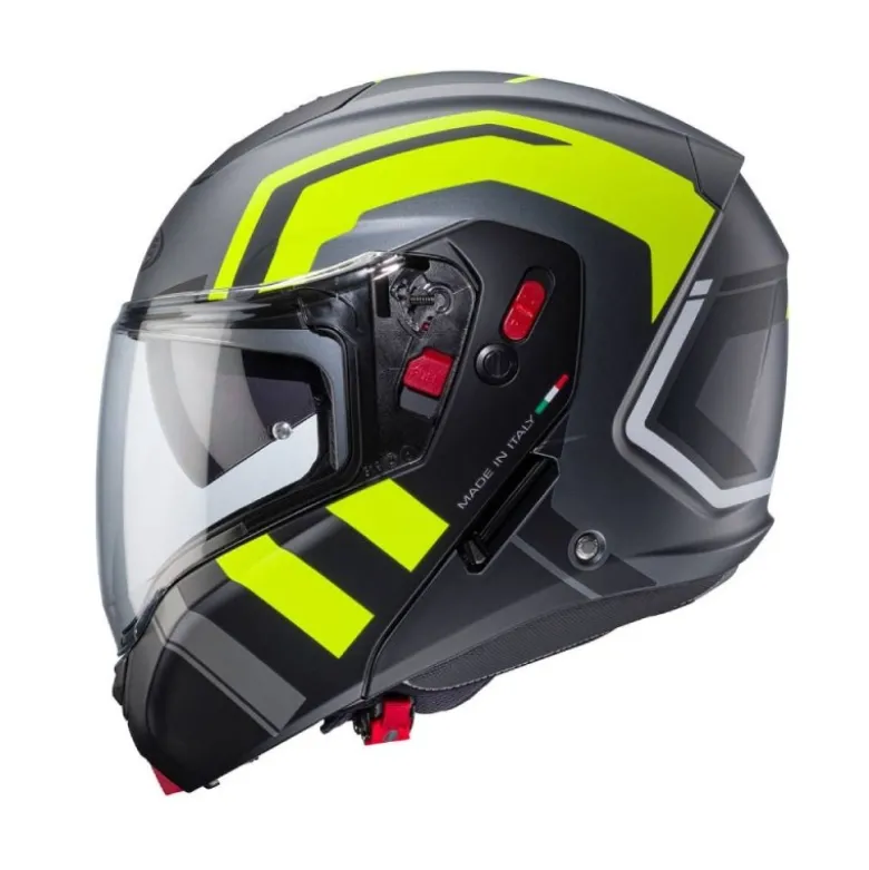 Casco Modulare Caberg Horus X Road Antracite Opaco Giallo Fluo Nero