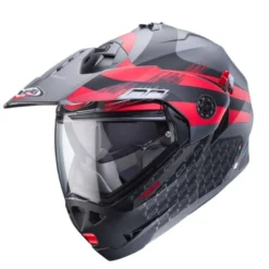 Casco Modulare Caberg Tourmax X Sarabe Antracite Opaco Nero Rosso