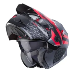 Casco Modulare Caberg Tourmax X Sarabe Antracite Opaco Nero Rosso