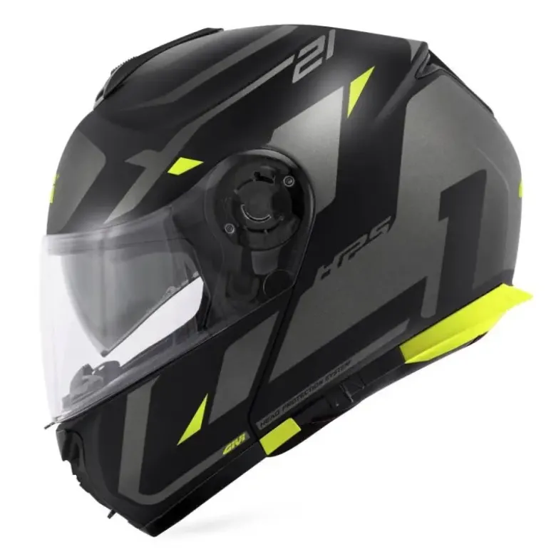 Casco Modulare Givi X.21 Evo Number Nero Opaco Titanio Giallo