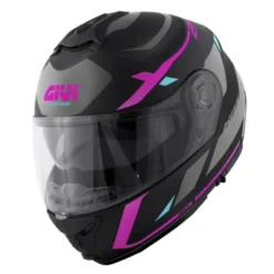 Casco Modulare Givi X.21 Evo Number Nero Opaco Titanio Rosa