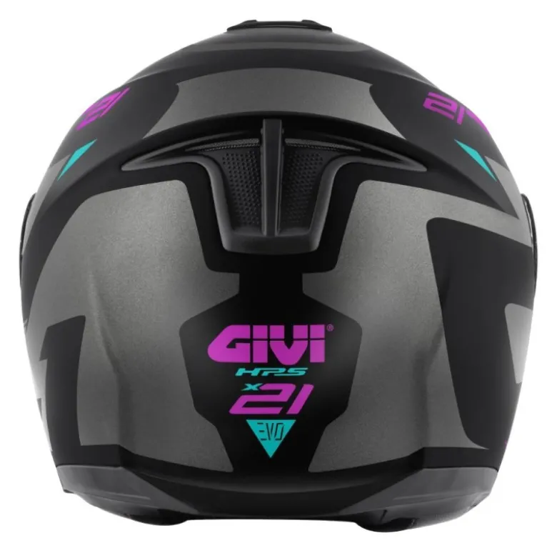 Casco Modulare Givi X.21 Evo Number Nero Opaco Titanio Rosa