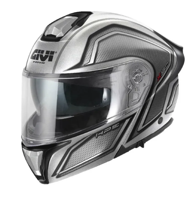 Casco Modulare Givi X.50 Fiber Hologram Silver Nero Titanio