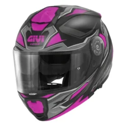 Casco Modulare Givi X.27 Sector Nero Opaco Titanio Fucsia
