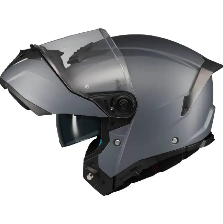 Casco Modulare Mt Helmets Fu404Sv Atom 2 A2 Sv Pure Grigio Opaco