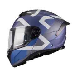 Casco Modulare Mt Helmets Fu404Sv Atom 2 C2 Sv Dexter Grigio Viola Bianco Opaco