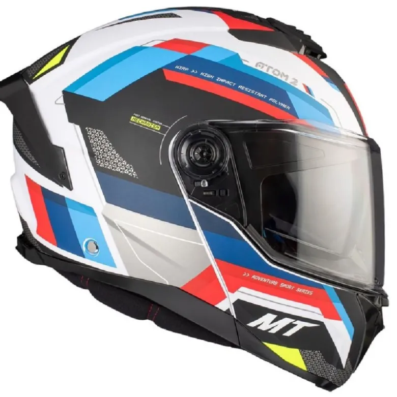 Casco Modulare Mt Helmets Fu404Sv Atom 2 Sv A0 Bast Perla Lucido