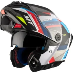 Casco Modulare Mt Helmets Fu404Sv Atom 2 Sv A0 Bast Perla Lucido