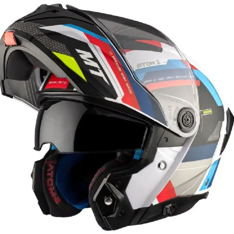 Casco Modulare Mt Helmets Fu404Sv Atom 2 Sv A0 Bast Perla Lucido
