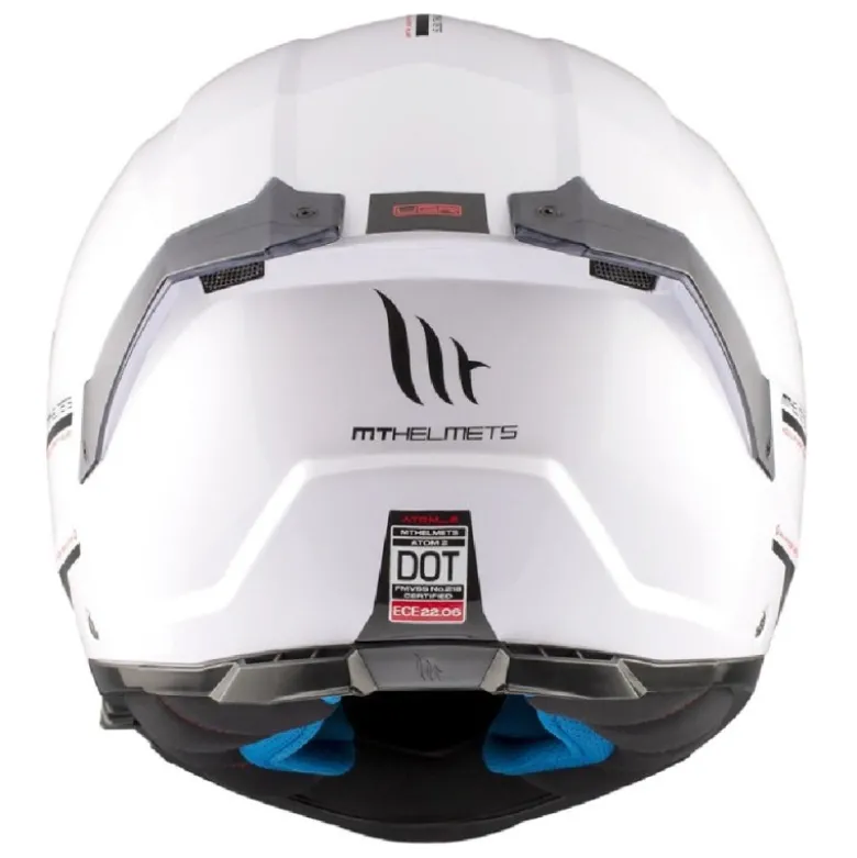 Casco Modulare Mt Helmets Fu404Sv Atom 2 Sv A0 Solid Lucido Bianco