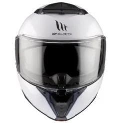 Casco Modulare Mt Helmets Fu404Sv Atom 2 Sv A0 Solid Lucido Bianco