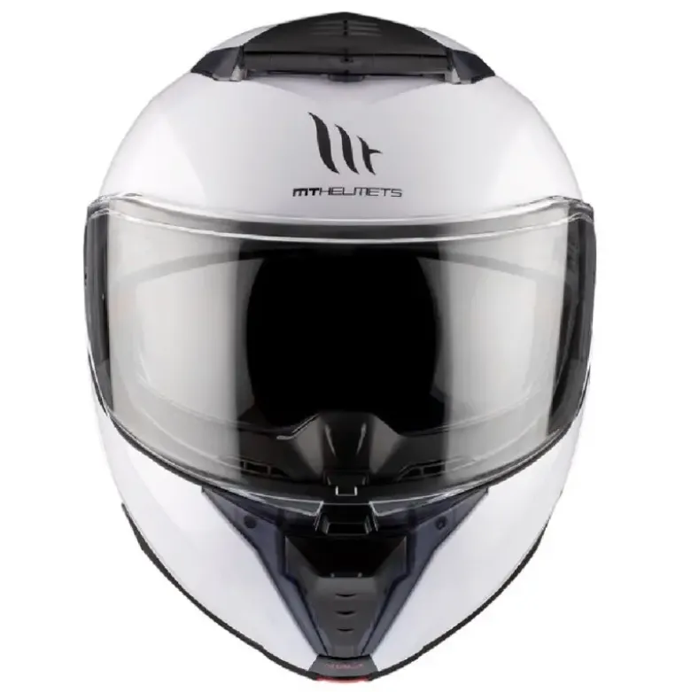 Casco Modulare Mt Helmets Fu404Sv Atom 2 Sv A0 Solid Lucido Bianco
