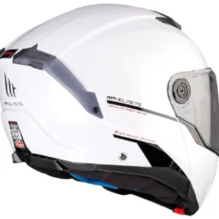 Casco Modulare Mt Helmets Fu404Sv Atom 2 Sv A0 Solid Lucido Bianco