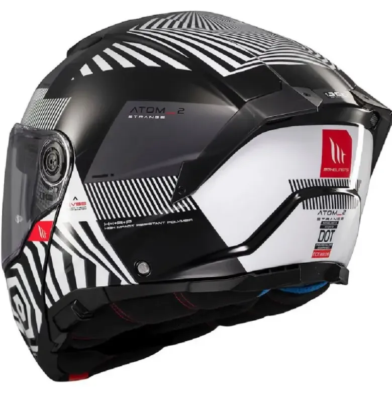 Casco Modulare Mt Helmets Fu404Sv Atom 2 Sv B2 Strange Lucido