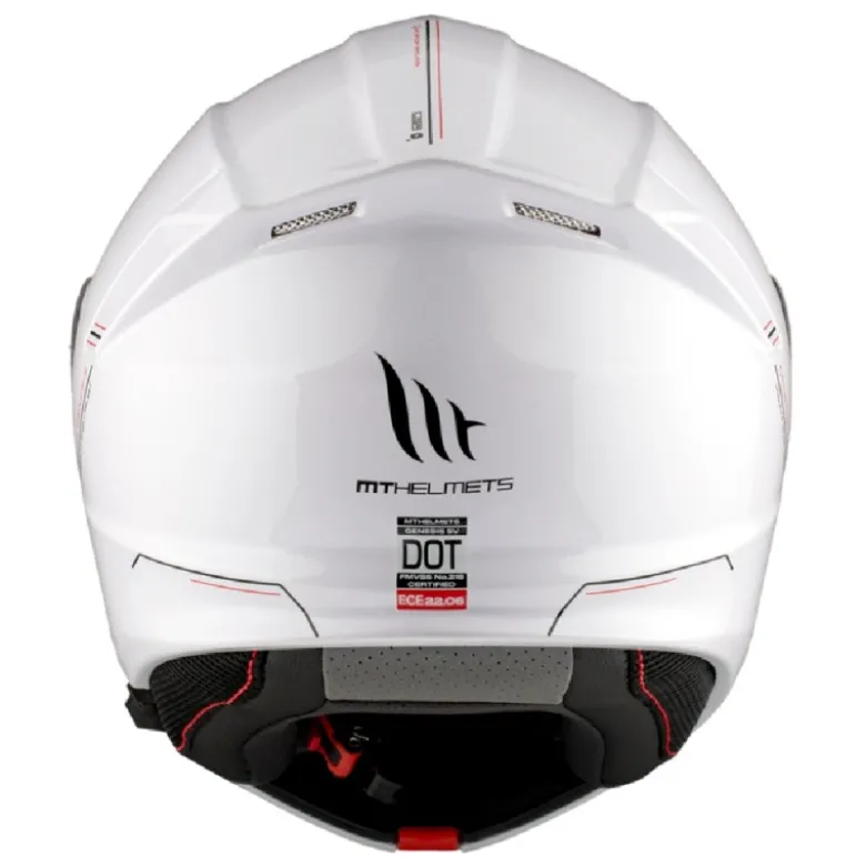 Casco Modulare Mt Helmets Fu935Sv Genesis A0 Sv Solid Lucido Bianco