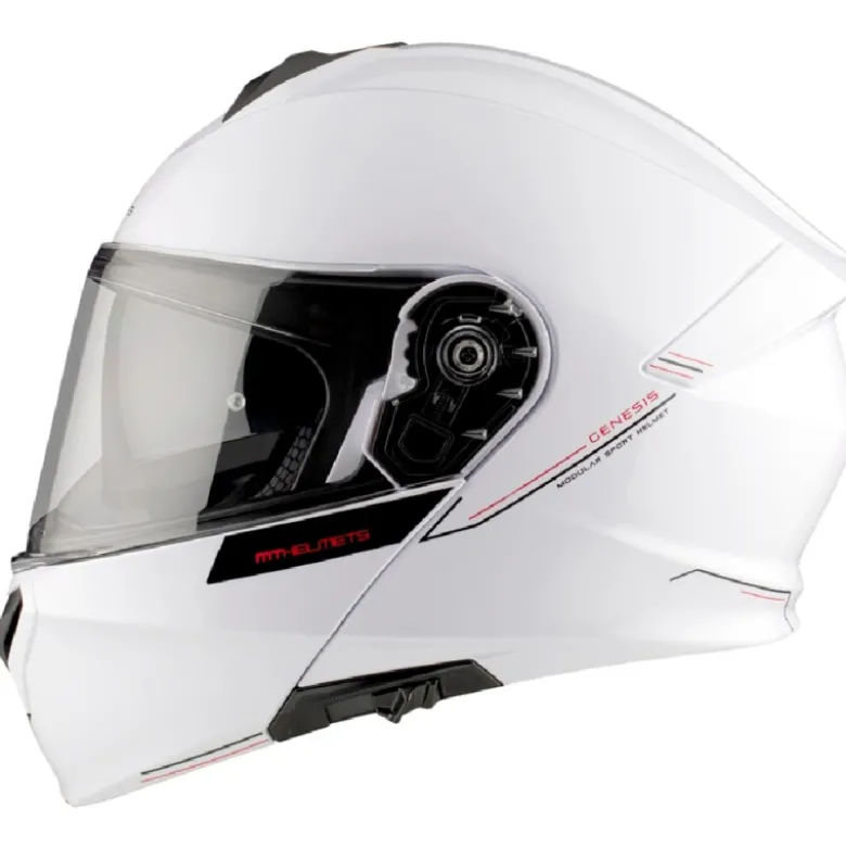 Casco Modulare Mt Helmets Fu935Sv Genesis A0 Sv Solid Lucido Bianco