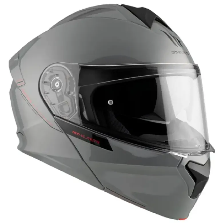 Casco Modulare Mt Helmets Fu935Sv Genesis Sv Solid A12 Lucido Grigio