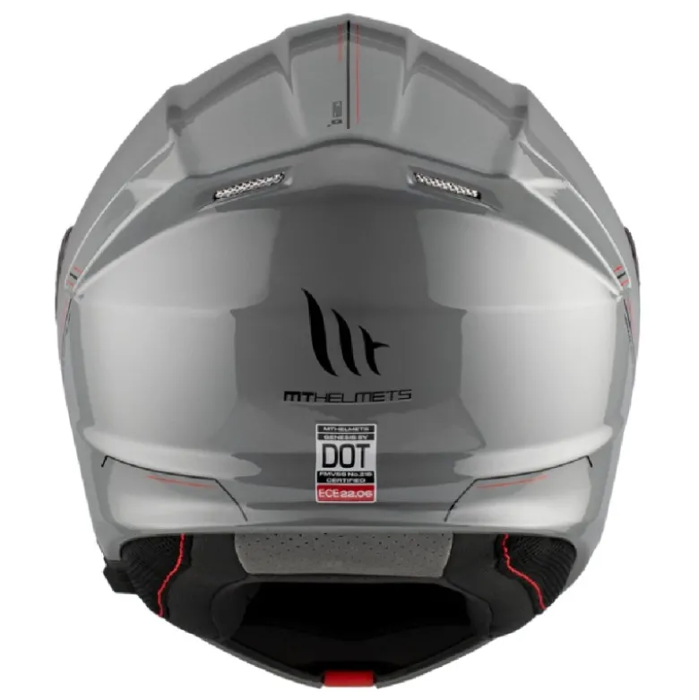 Casco Modulare Mt Helmets Fu935Sv Genesis Sv Solid A12 Lucido Grigio