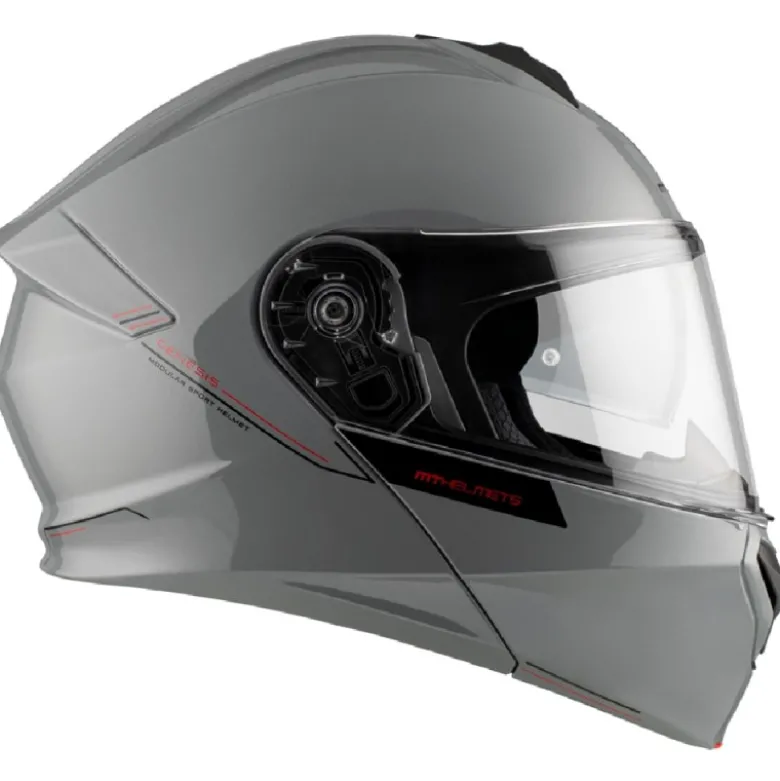 Casco Modulare Mt Helmets Fu935Sv Genesis Sv Solid A12 Lucido Grigio