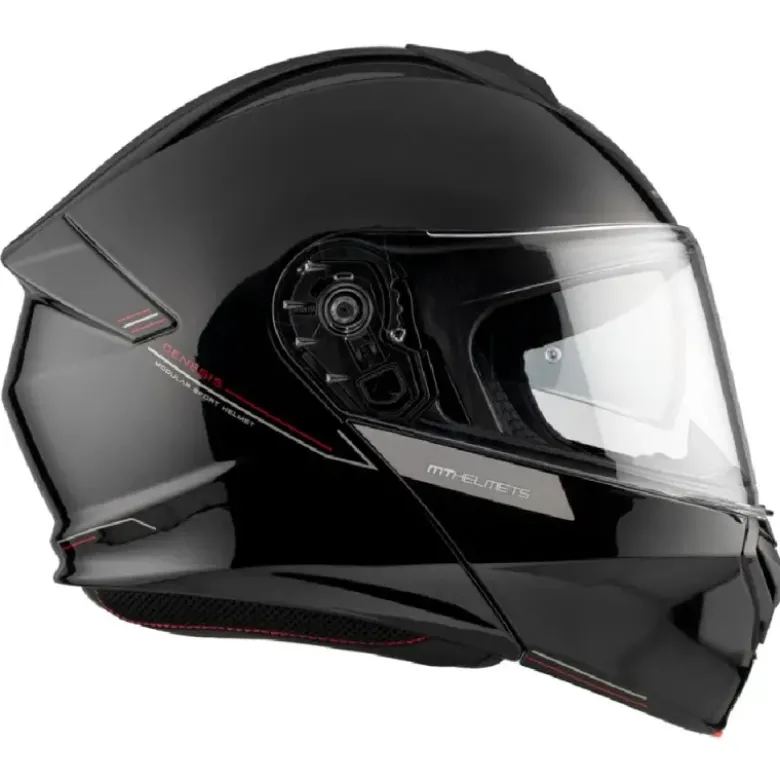 Casco Modulare Mt Helmets Fu935Sv Genesis Sv Solid A1 Lucido Nero