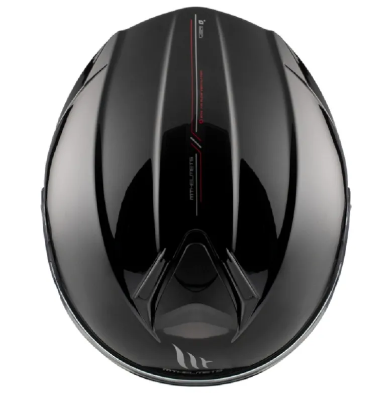 Casco Modulare Mt Helmets Fu935Sv Genesis Sv Solid A1 Lucido Nero