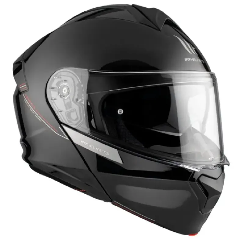 Casco Modulare Mt Helmets Fu935Sv Genesis Sv Solid A1 Lucido Nero