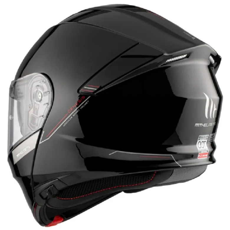 Casco Modulare Mt Helmets Fu935Sv Genesis Sv Solid A1 Lucido Nero