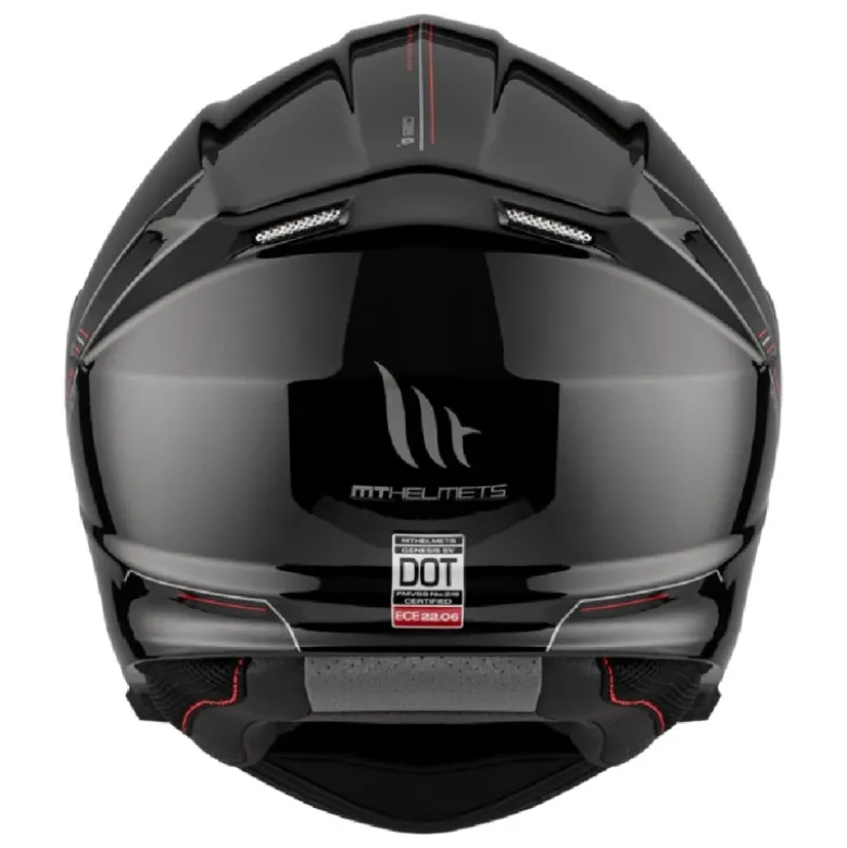 Casco Modulare Mt Helmets Fu935Sv Genesis Sv Solid A1 Lucido Nero