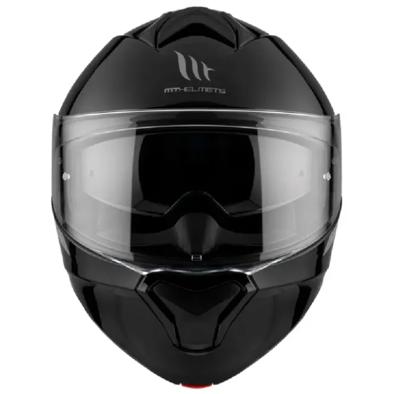 Casco Modulare Mt Helmets Fu935Sv Genesis Sv Solid A1 Lucido Nero