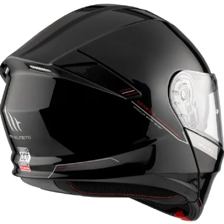 Casco Modulare Mt Helmets Fu935Sv Genesis Sv Solid A1 Lucido Nero