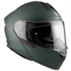 Casco Modulare Mt Helmets  Fu935Sv Genesis Sv Solid A6 Opaco Verde Opaco