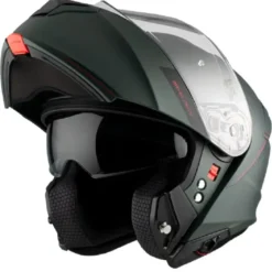 Casco Modulare Mt Helmets  Fu935Sv Genesis Sv Solid A6 Opaco Verde Opaco